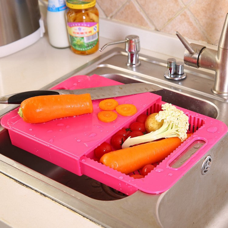 Sink cutting board kitchen prep detail