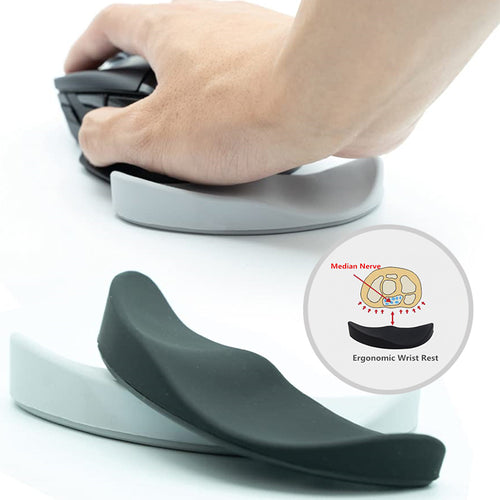 Ergonomic gel wrist-rest mouse pad for right- or left-handed use