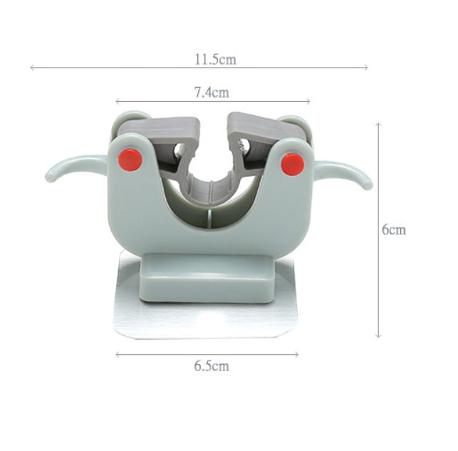 Wall-mounted broom and mop holder – product view 4