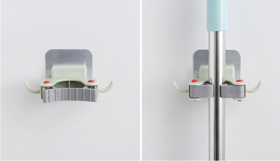 Wall-mounted broom and mop holder – product view 3